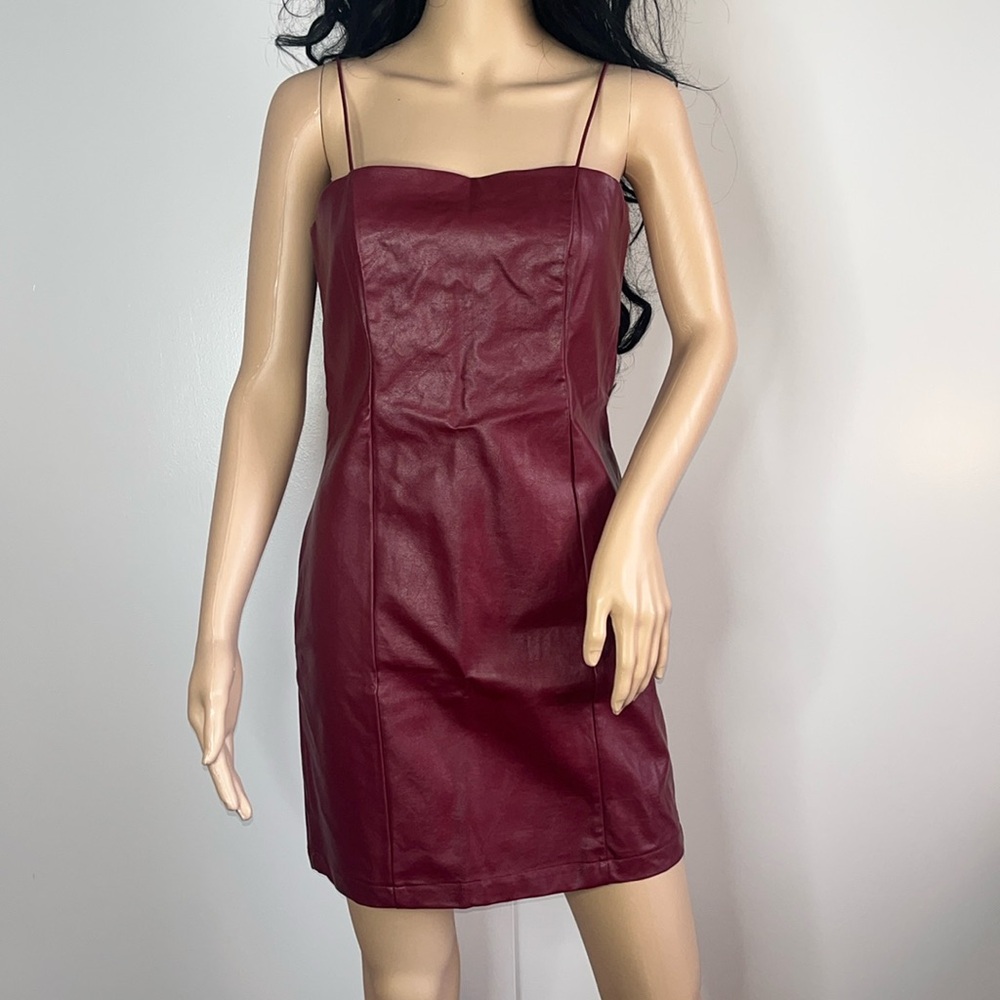 Wild Fable Burgundy faux leather size small